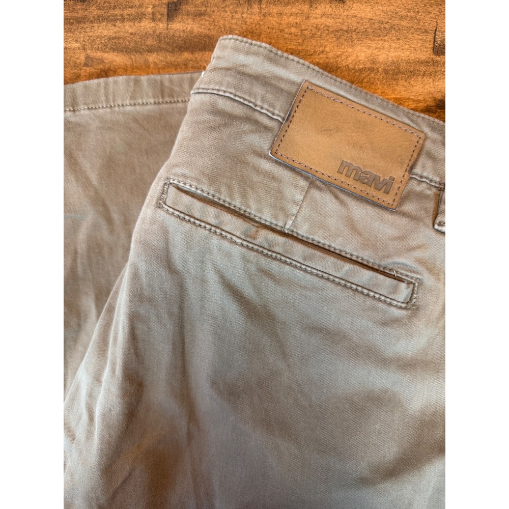 Mavi Jeans Johnny Slim Leg Pants Mens Olive Green Khaki Chino Trousers - Picture 7 of 7